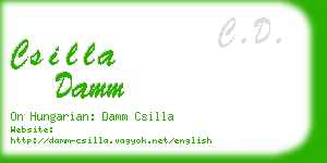 csilla damm business card